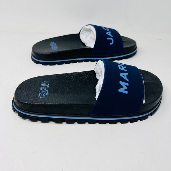 NEW! Marc Jacobs The Slide Navy Blue Casual Sandal Shoe - 8 - Picture 9 of 9